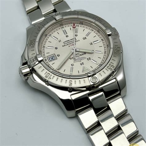 breitling colt automatic silver dial|Breitling comsubin colt military automatic.